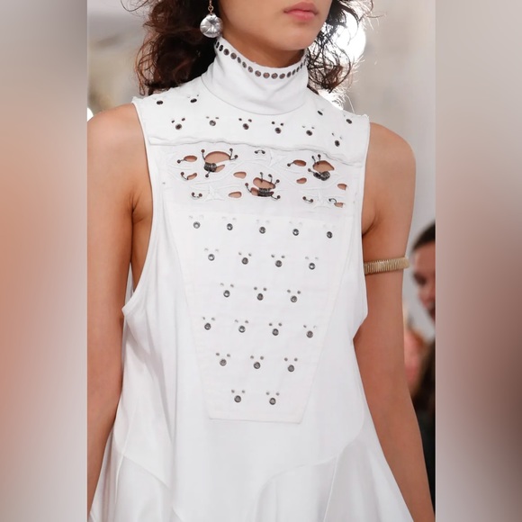 ✨ NWT CHLOE ss 2018 sleeveless mock neck blouse - Picture 3 of 5